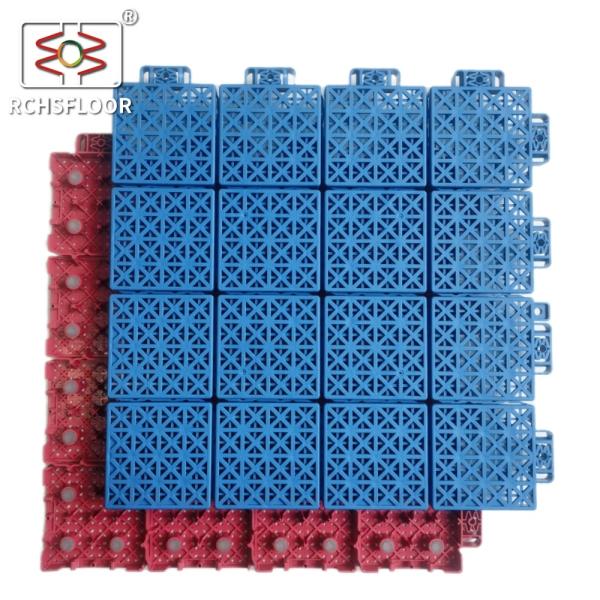 1.81cm Thick PVC Interlocking Floor Tiles Outdoor Basketball Court Flooring