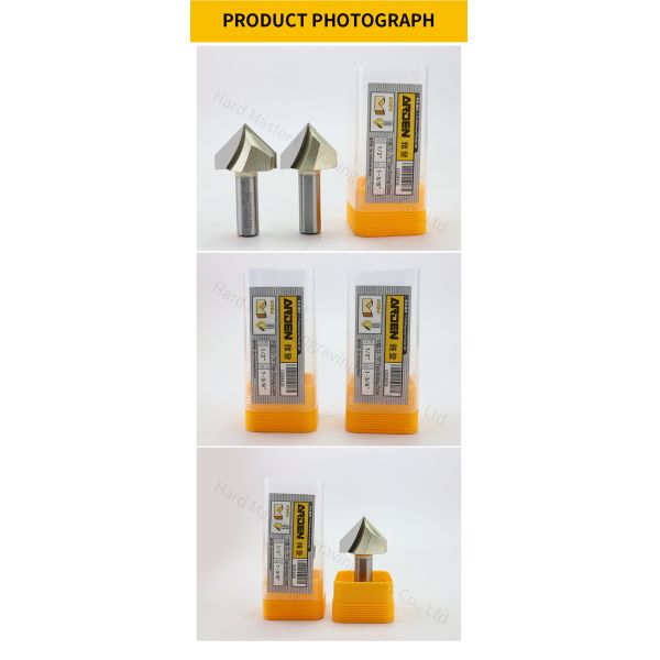 CNC Router Bit Engraving Tools 1/2 1/4 Shank End Mill Carbide Wood Milling Carving Tools Bit Arden CNC 3D V Bit