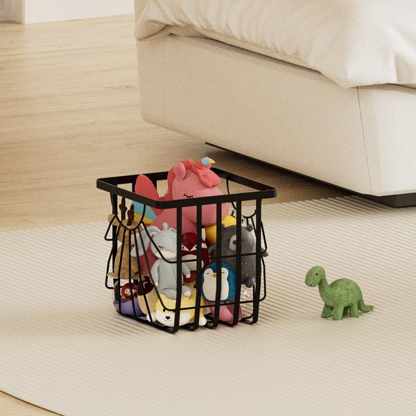 Utility IRON Storage Baskets Organizer Containers For Home Cabinet Pantry Closet