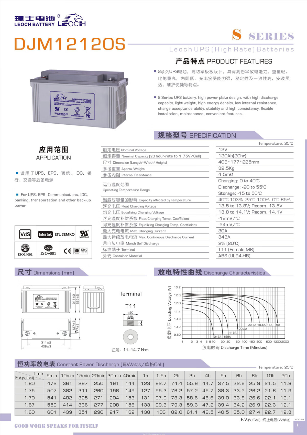 408*177*225mm DJM12120S Lead Acid Battery for BOATS Solar Energy Storage Power System