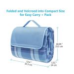 Anti Sand Washable Soft Velvet Packable Picnic Blanket PEVA Bottom