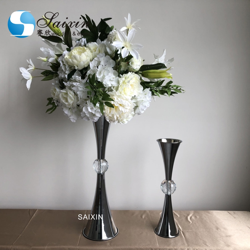 Gold Silver Decorative Metal Vase Set Flower Vase Wedding Decoration Centerpiece