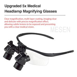 Wholesale Oental Medical Oral Corner 5X Magnifier Dental Loupes Headlight Wireless Portable Dental Surgical Loupes With Head Light Lamp from china suppliers