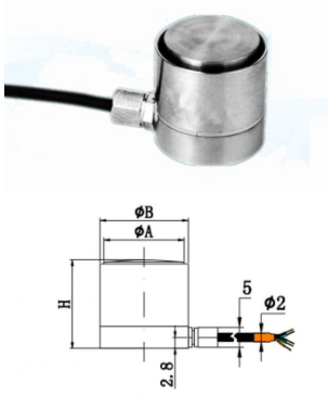 HZFS-012 150KN Truck Scale Weight round Load Cell Stainless Steel force sensor for robotic hand 1.5-2.0mV/V