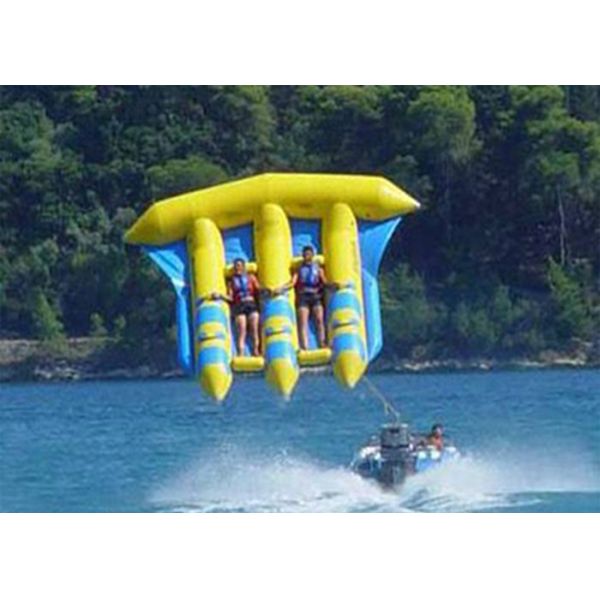 Water Sport Inflatable Fly Fishing Boats Banana Shape PVC Tarpaulin For 6 Persons