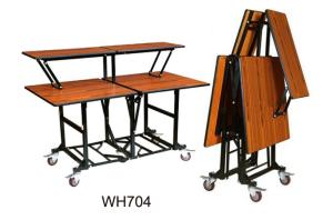 Wholesale 30*30*1.2mm Iron Portable Banquet Foldable Table 240*45*75CM from china suppliers