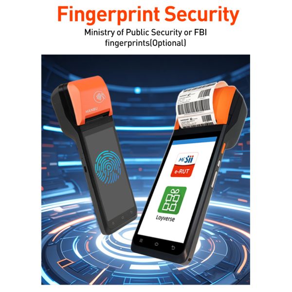 Hanbu Handheld POS Terminal with 6400mAh Battery and 5.5 Inch IPS Display