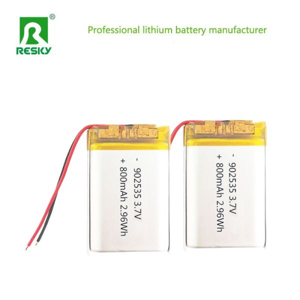 Rechargeable Li Polymer Batteries 902535 3.7V 800mAh 2.96wh Power Lithium Batteries