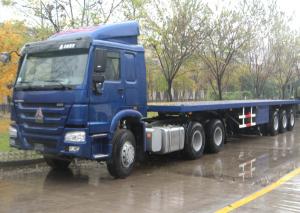 Wholesale Container Chassis Trailer Flat Bed Trailors , Skeleton Semi Low Bed Semi Trailer from china suppliers