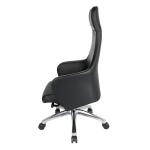 70mm Cylinder Swivel Leather Adjustable Height Office Chair SGS BIFMA
