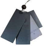 Silvery matt coat paper clothing hang tags for classic lady garment
