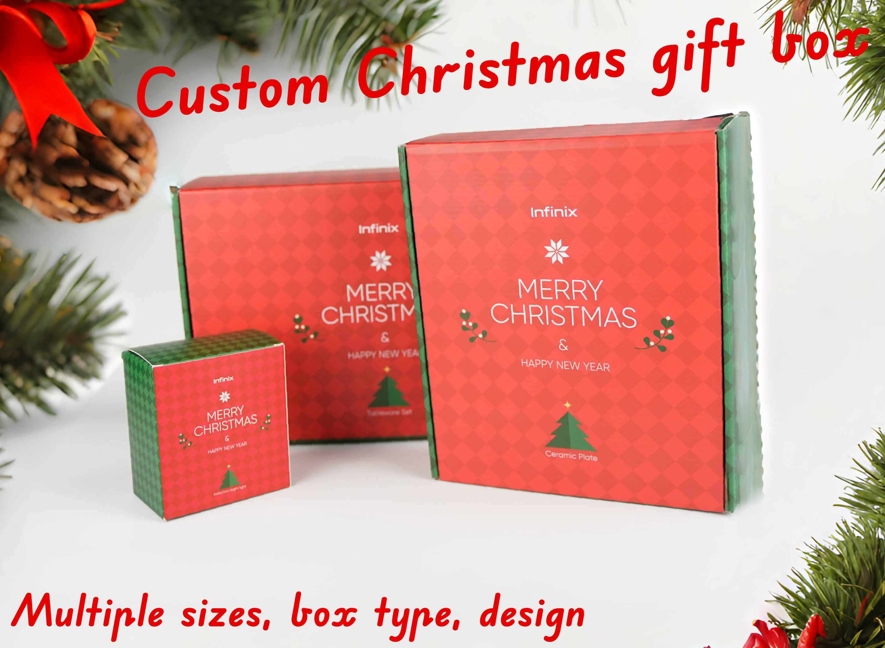 Wholesale Custom Logo Christmas Chocolate Candy Gift Packaging Boxes Mailer Corrugated Paper Box For Christmas Gift