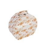 Fashion Round Suitcase Hat Box Paperboard Suitcase Box With PU Handle For