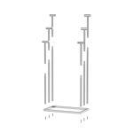 Bathroom Towel Rack With Acrylic Bars Free Standing Bathroom Towel Organizer