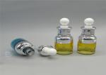 Clear Round Glass Oil Dropper , 5ml Dropper Bottle For Foundation Cream