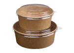Biodegradable Disposable Microwave Fast Food Container kraft paper bowl coffee