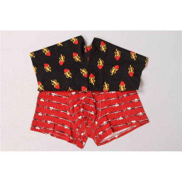 Stockpapa 95% Cotton 5% Spandex Men'S Printed Boxer Shorts