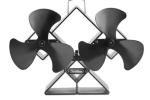 OEM ODM Heat Powered Stove Fan 0.01mm Alu ABS Home Application