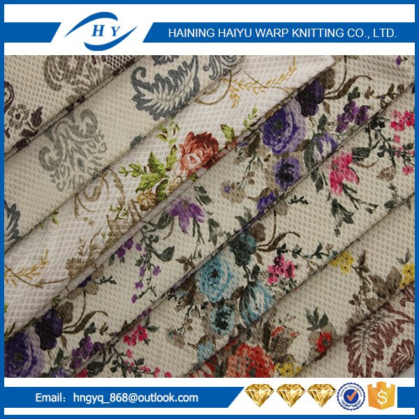 100% polyester printed pineapple velboa fabricmade in china