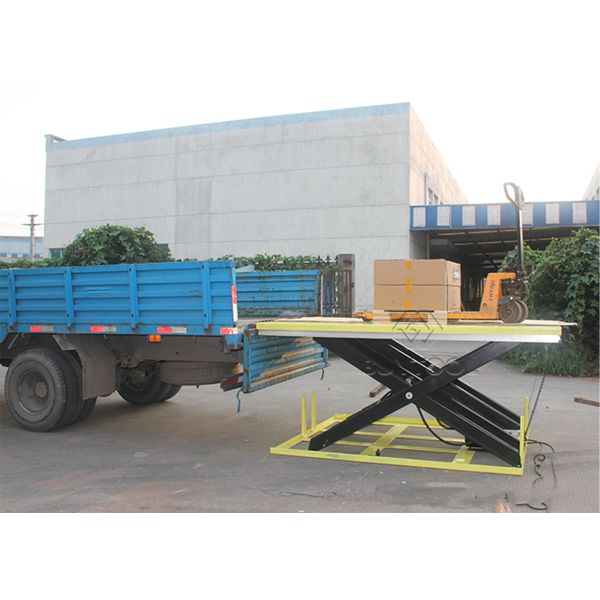 1000 Lb Mobile Scissor Lift Table With Large Platform Ladder Dock Container Loading