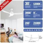 220V 60w Abs Plastic Ceiling Fan Blades With Remote Control led light