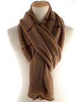True Fair Trade Thick Winter Infinity Scarf , Green / Blue Wool Ladies Knitted