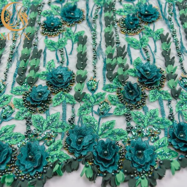 Delicate Water Soluble Floral Lace Fabric Embroidery Lace Material For Wedding