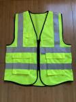 Green Hi Vis Safety Vest 110g 80g Safety Vests With Pockets