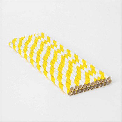 Dia 5mm To 10mm Stripe Biodegradable Paper Straws