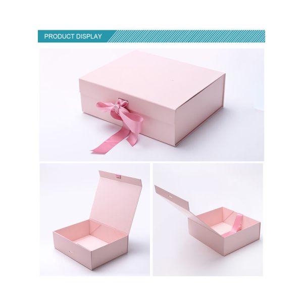 1.5mm Cardboard Gift Recycled Packing Boxes With Ribbon