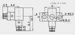 Brass Right Angle 2 Holes Flange Mount SMP Female to Female Adapter