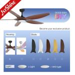 living room Fancy 52 Inch LED Ceiling Fan ABS Blade Body LED Lamp Air Cooler
