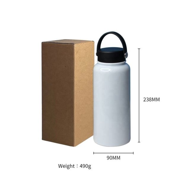 Double Wall Blank Sublimation Tumblers Vacuum Insulated 304 Stainless Steel Water Bottle Wide Mouth Flask