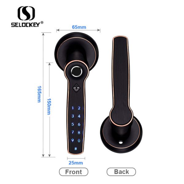 Stainless Steel Fingerprint TTlock App Bluetooth Smart WIFI Door Lock