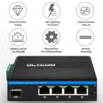 Sfp Network Gigabit POE Switches Power Over Ethernet 4+1 Ports