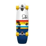 Ocean Pacific Sunset Surfskate White / Navy Cruiser Complete Skateboard - 9.75"