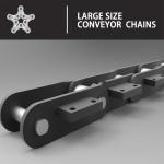 40Cr Welded Plate Bucket Elevator Conveyor Chain Pitch 80mm