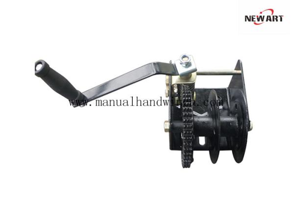 Double Single Reel 2500 lb Worm Drive Boat Winch / Worm Hand Winch For Lifting