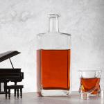 500ml 750ml Hot Stamping Glass Liquor Wine Vodka Tequila Whisky Bottle With Cork