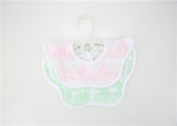 2pk Jacquard Milk Feeding Bibs , Wipeable Baby Boy Dribble Bibs High Wter