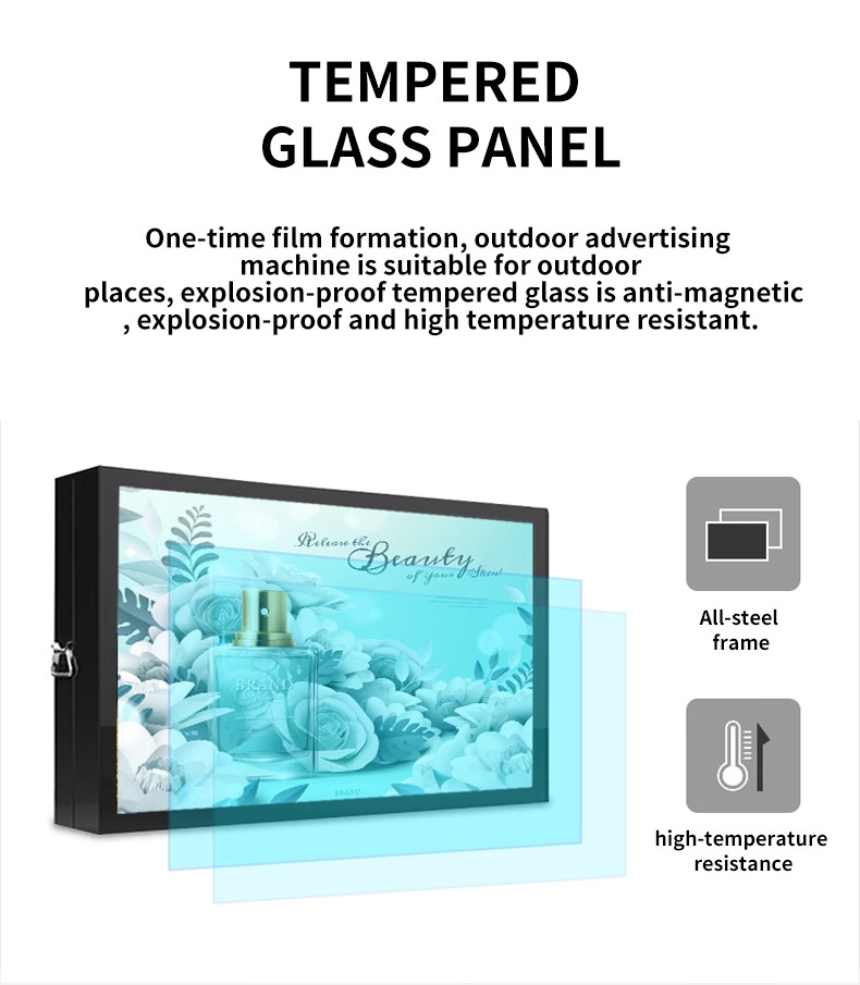 Advanced Full HD 43" Wall Mounted Lcd Monitor With 3 3AR Laminated Safety Glass
