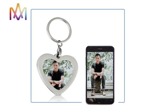 Quality SS304 Heart Shaped Photo Frame Custom Shaped Keychains for sale