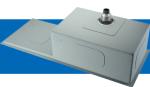 UPC SS Rectangular Undermount Kitchen Sink With Drainboard Household