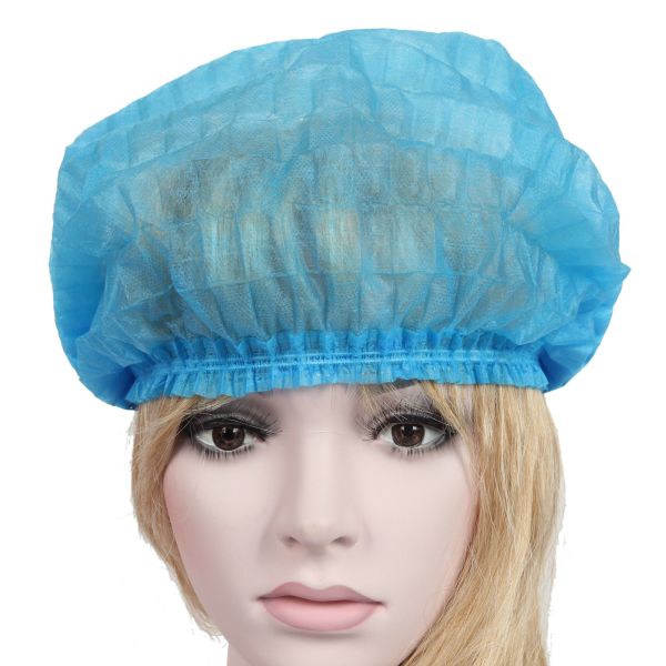 Fresh 50 Pieces Disposable Nonwoven Clip Caps Hairnets Head Cover 21" With 6 Colors