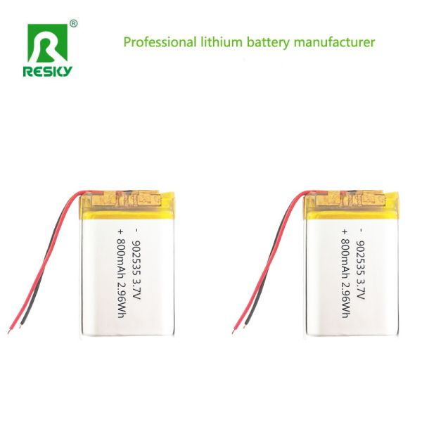 Rechargeable Li Polymer Batteries 902535 3.7V 800mAh 2.96wh Power Lithium Batteries