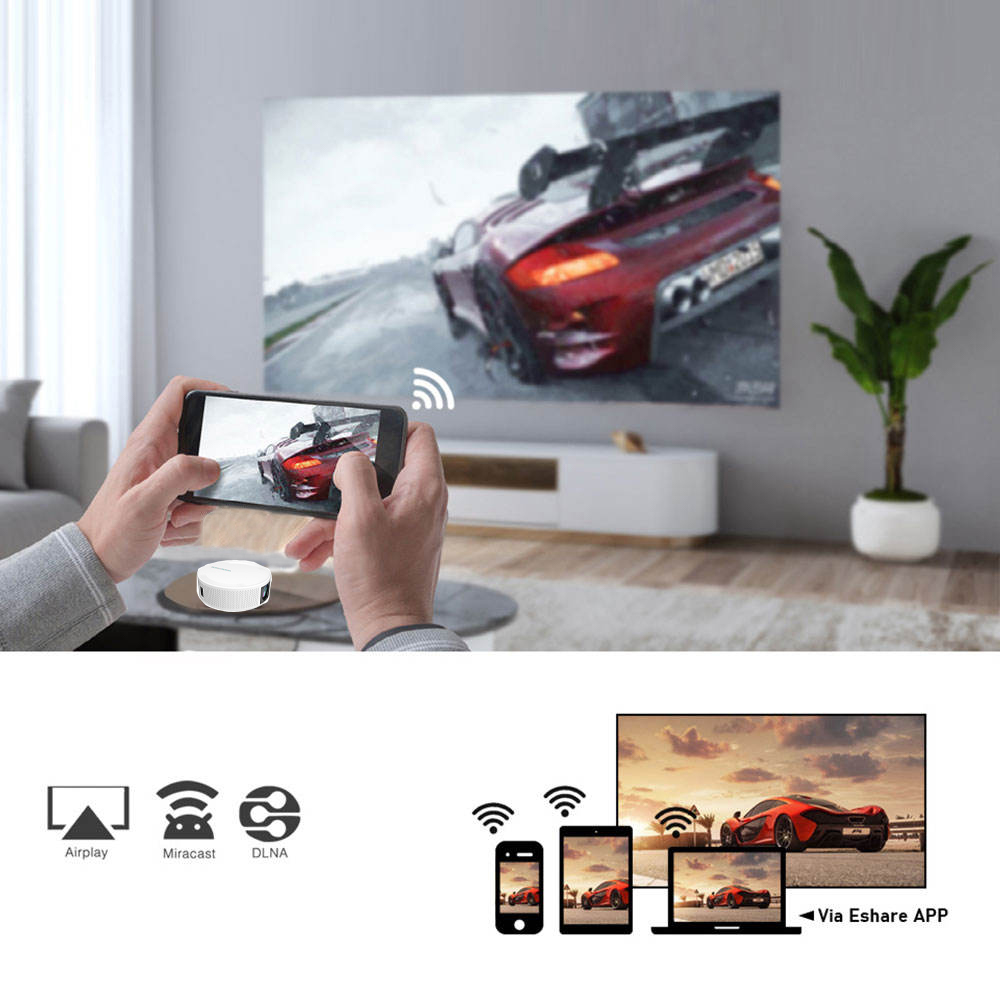 5G WiFi Bluetooth T269 Projector Android 9.0 720P 1080P 4K Support