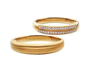 Wholesale Double Rows Diamonds AU750 18k Rose Gold Wedding Band from china suppliers