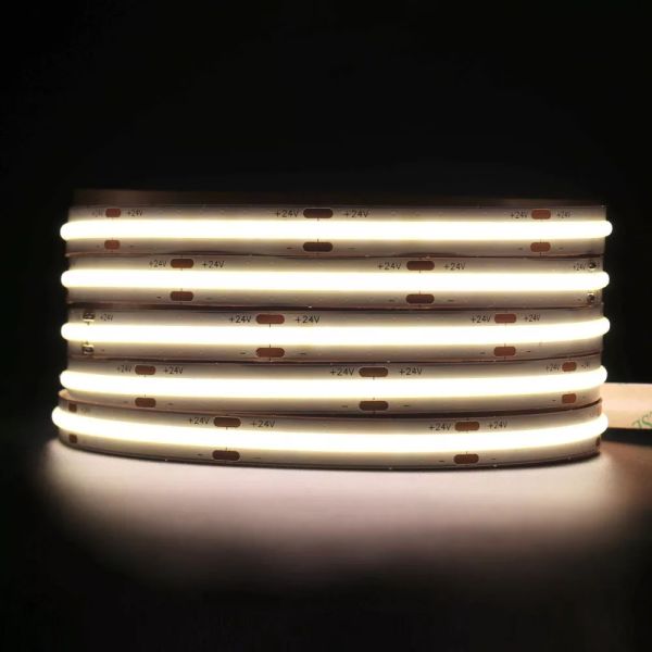 1000lm Flexible COB LED Strip RoHS 6000k Led Lights Cob 24v