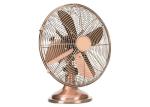 12” Retro Table Fan in Oil Rubbed Bronze 3 speed 4 blade 45W CE CB GS
