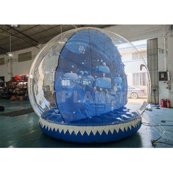 4m Diameter Outdoor Christmas Photo Booth Inflatable Snow Globe For Kids And Adults